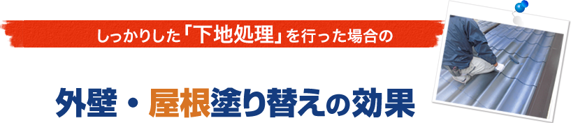 しっかりした下地処理を行った場合の塗り替え効果